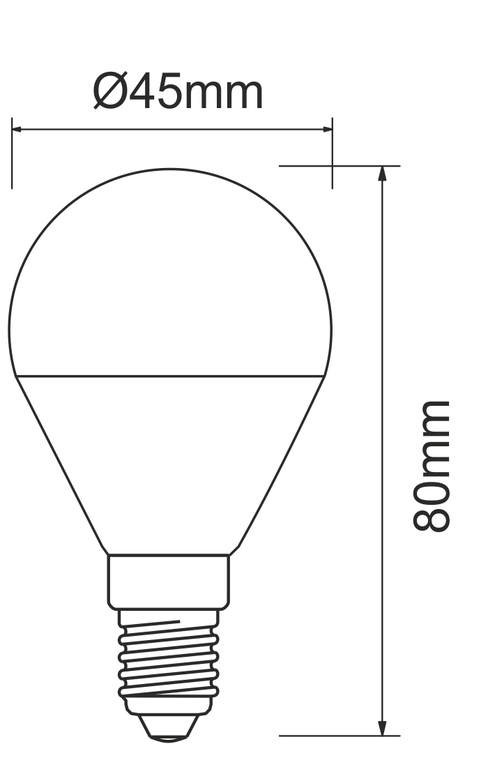 Bombilla LED esférica 5W conexión E27/E14 de Beneito Faure