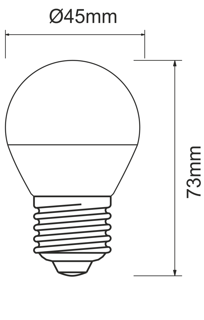 Bombilla LED esférica 5W conexión E27/E14 de Beneito Faure