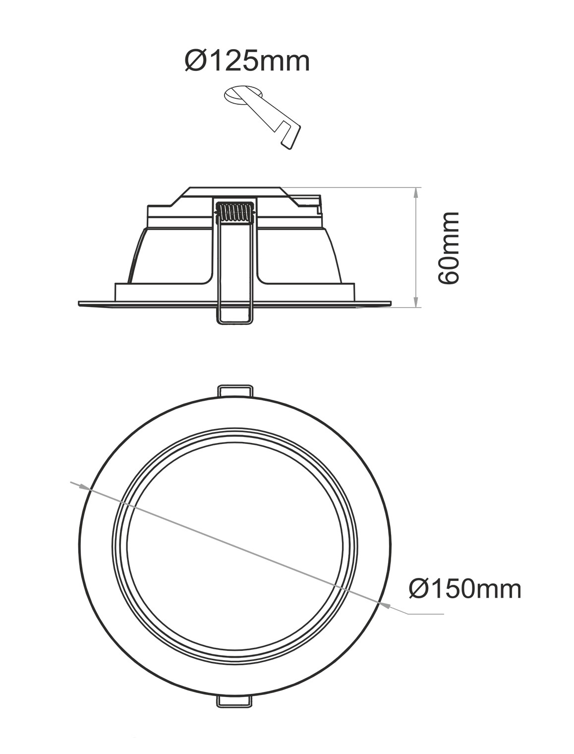 Downlight NOI LED 14W de Benito Faure. 3 años de garantia.