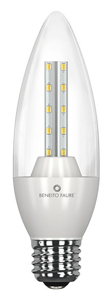 NUK FLAMA TRANSPARENT 8W E14/E27 220V 360º LED ULTRAWARM de Beneito Faure