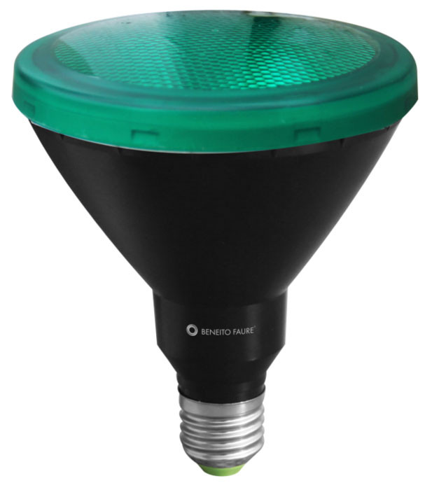 PAR 38 VERDE 15W E27 220V 30º LED de Beneito Faure