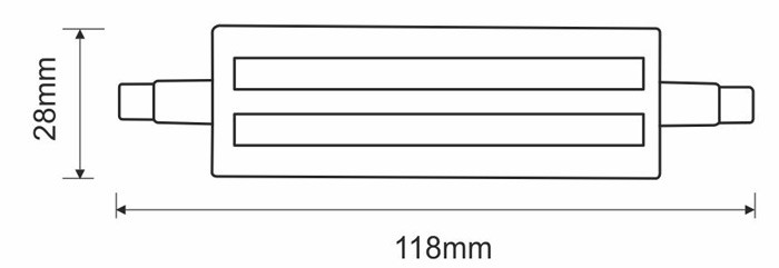 LINEAL 13W R7S 118MM 220V 160º LED de Beneito Faure