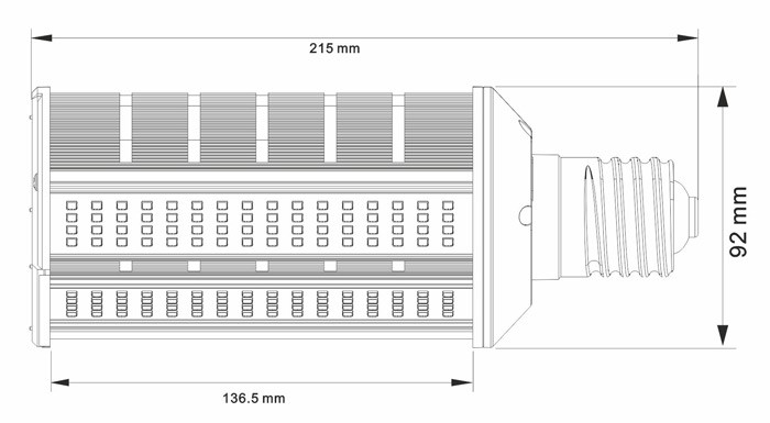 SMILE ALUMINIUM 40W E27 100-240V 120º LED de Beneito Faure