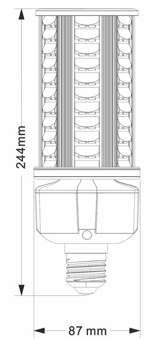 OBO ALUMINIUM 45W E27/E40 100-240V 170º LED de Beneito Faure