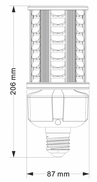 OBO ALUMINIUM 36W E27/E40 100-240V 170º LED de Beneito Faure