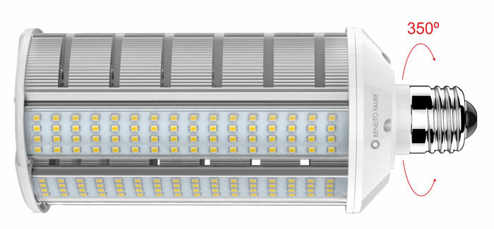 SMILE ALUMINIUM 40W E27 100-240V 120º LED de Beneito Faure