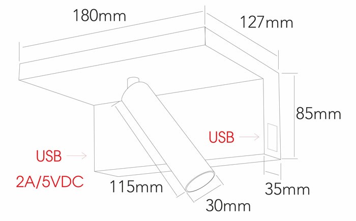 Aplique BEAM con cargador USB de Beneito Faure