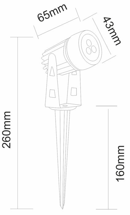 ZAS 3W 100-240V 30º LED EPISTAR de Beneito Faure