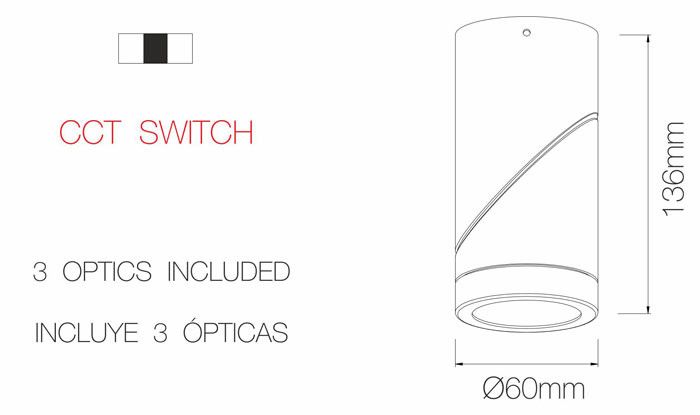 PLUS 8W LED SWITCH de Beneito Faure