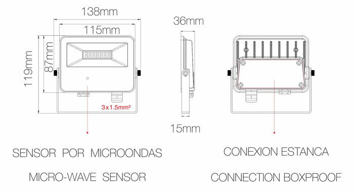 SKY MICROWAVE SENSOR 10W de Beneito Faure