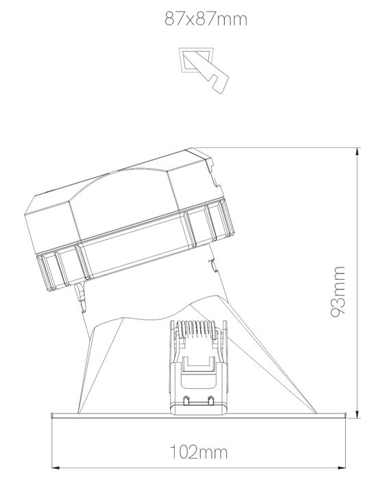 Downlight LED PULCOM cuadrado 8W de Beneito Faure