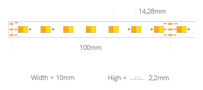 Tira LED FINE-36 CCT regulable de Beneito Faure