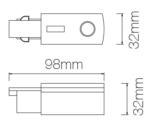 Conector de alimentación para carril de Beneito Faure