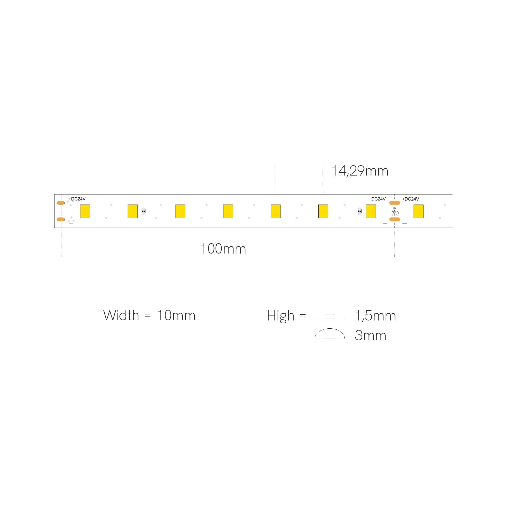 Tira LED FINE-84 4.8W/m de Beneito Faure