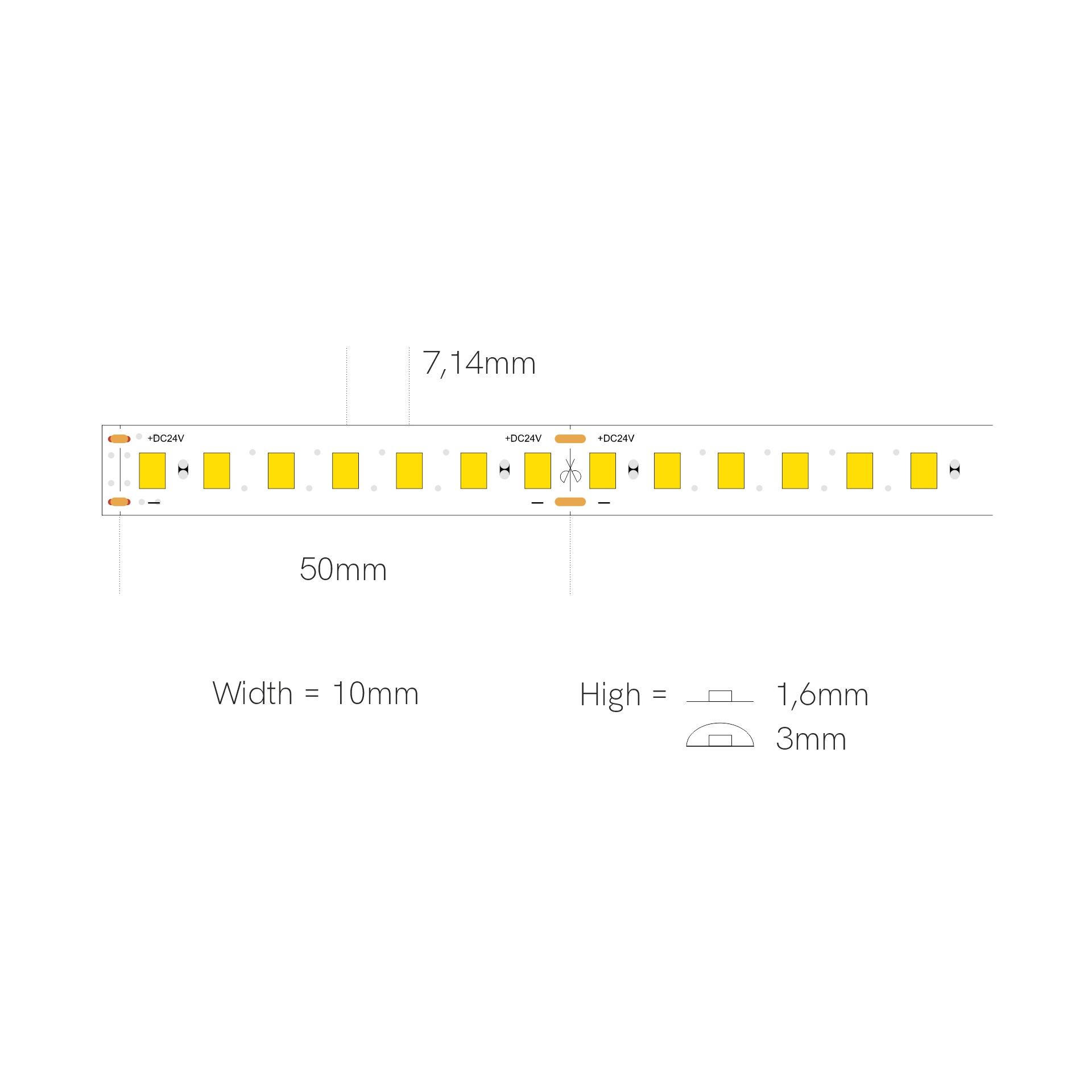 Tira LED FINE-69 9.6W/m de Beneito Faure