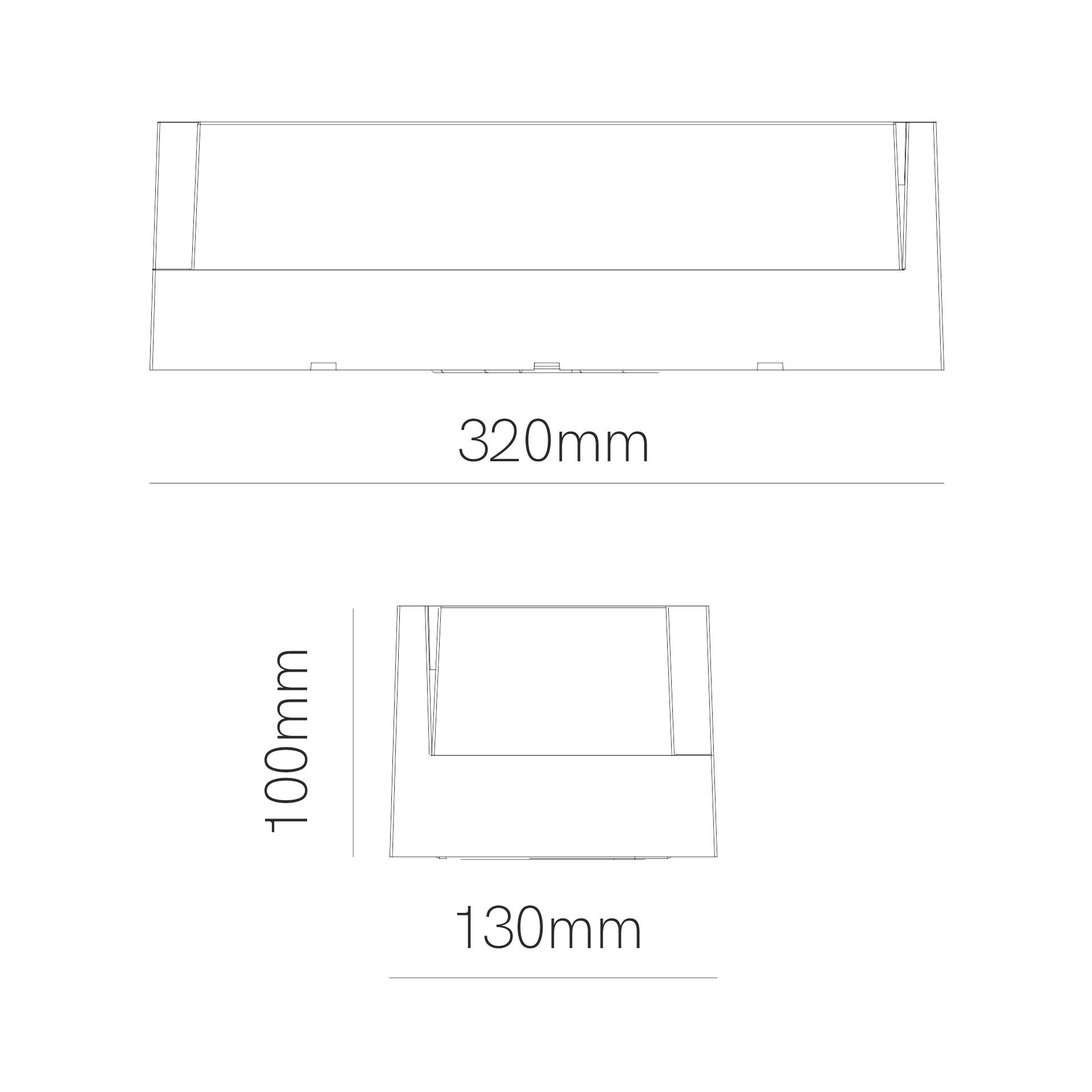 Aplique LED BLIS rectangular CCT SWITCH 24W de Beneito Faure