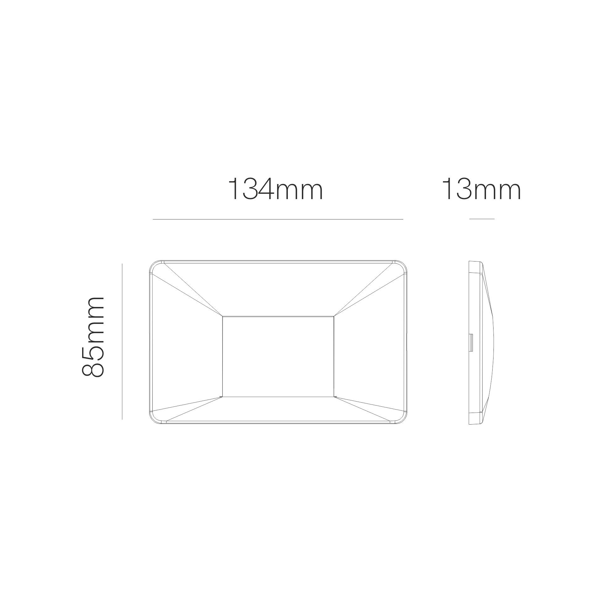 Aplique exterior LED MIS SWITCH CCT 3W cuadrado de Beneito Faure