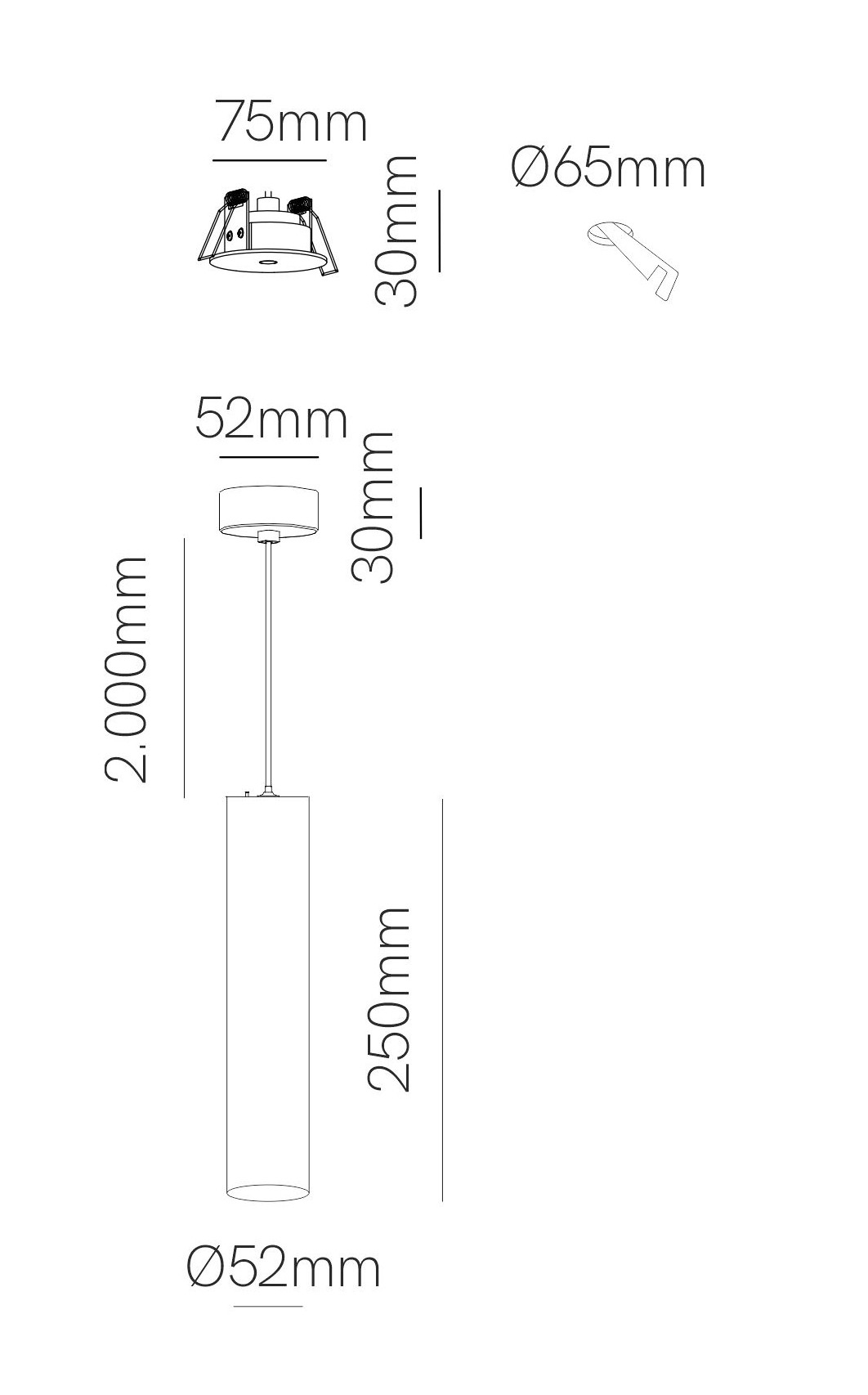 Lámpara colgante ATMOS SLIM TUYA CCT 6W 25 cm de Beneito Faure